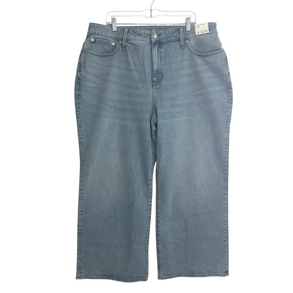 J. Crew Denim - J. Crew Women's '96 Curvy Slim Wide Leg Denim Jeans Light Wash 35 New